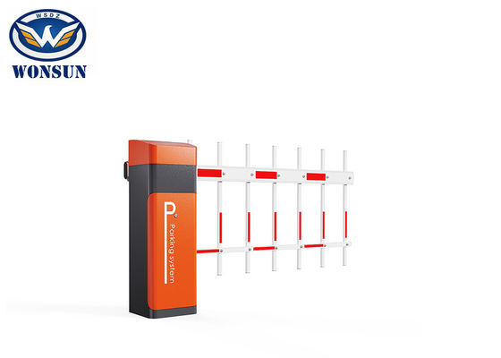 5 মিলিয়ন লাইফটাইম 24VDC ব্রাশলেস মোটর পার্কিং ব্যারিয়ার সেফটি রোড ব্যারিয়ার গেট 6 মি বাহু সহ